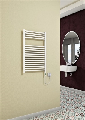 Radiva Barbados Elektrikli Havlupan 600 Watt 500x800 Beyaz (On/Off Düğmeli) - 1BAR05000800B1PE1060 - Elektrikli Havlupan