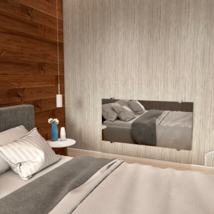 Radiva Crystal Elektrikli Cam Radyatör 760x1030 Ayna 750 Watt - 2CRY07601030A1PED075 - Elektrikli Radyatör