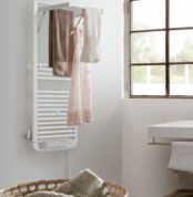 Radiva Dryer Plus Mixed Elektrikli ve Sulu Sistem Raflı Havlupan 500x1291 Beyaz - 1DRY05001291B1PS - İthal Tasarım Havlupan
