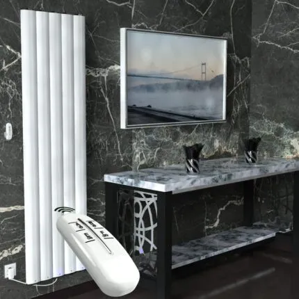 Radiva Elektrikli Alüminyum Radyatör 1000 Watt 1800x500 Beyaz Uzaktan Kumandalı