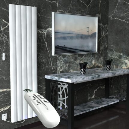 Radiva Elektrikli Alüminyum Radyatör 1000 Watt 1800x500 Beyaz Uzaktan Kumandalı - 2MAR18000500B1TE5100 - Elektrikli Radyatör