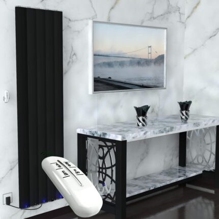 Radiva Elektrikli Alüminyum Radyatör 1000 Watt 1800x500 Mat Siyah Uzaktan Kumandalı - 2MAR18000500B3TE5100 - Elektrikli Radyatör