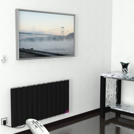 Radiva Elektrikli Alüminyum Radyatör 1200 Watt 600x1200 Mat Siyah Uzaktan Kumandalı - 2MAR06001200B3TE5120 - Elektrikli Radyatör