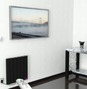 Radiva Elektrikli Alüminyum Radyatör 600 Watt 600x600 Mat Siyah Uzaktan Kumandalı