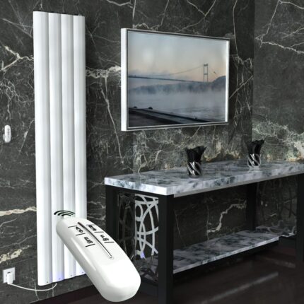Radiva Elektrikli Alüminyum Radyatör 800 Watt 1800x400 Beyaz Uzaktan Kumandalı