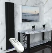 Radiva Elektrikli Alüminyum Radyatör 800 Watt 1800x400 Mat Siyah Uzaktan Kumandalı - 2MAR18000400B3TE5080 - Elektrikli Radyatör