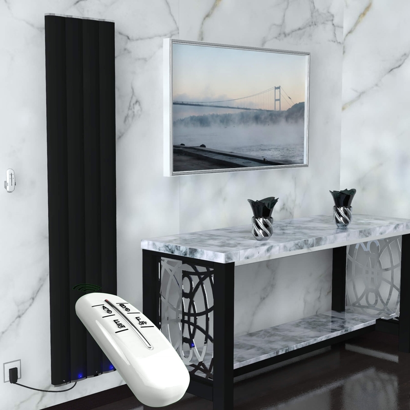 Radiva Elektrikli Alüminyum Radyatör 800 Watt 1800x400 Mat Siyah Uzaktan Kumandalı Radiva Elektrikli Alüminyum Radyatör 800 Watt 1800x400 Mat Siyah Uzaktan Kumandalı