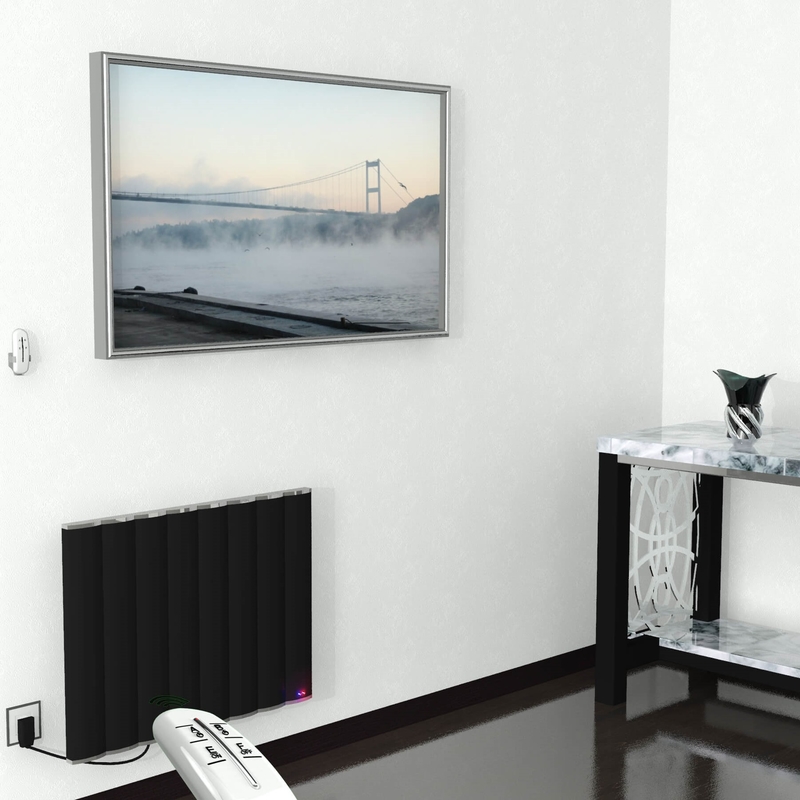 Radiva Elektrikli Alüminyum Radyatör 800 Watt 600x800 Mat Siyah Uzaktan Kumandalı Radiva Elektrikli Alüminyum Radyatör 800 Watt 600x800 Mat Siyah Uzaktan Kumandalı