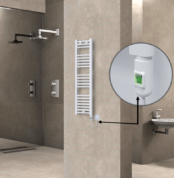 Radiva Haiti Elektrikli Havlupan 300x1100 Düz Beyaz Parlak (On/Off Düğmeli) 300 Watt - 1HAI03001100DB1PE1030 - Elektrikli Havlupan