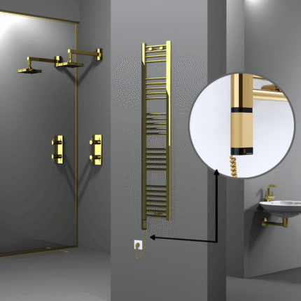 Radiva Haiti Elektrikli Havlupan 300x1500 Düz Altın Parlak (OneD On/Off ) Sol 300 Watt