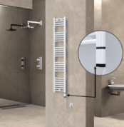 Radiva Haiti Elektrikli Havlupan 300x1500 Düz Beyaz Parlak (OneD On/Off ) Sağ 300 Watt - 1HAI03001500DB1PE8030 - Elektrikli Havlupan