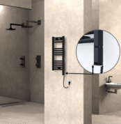 Radiva Haiti Elektrikli Havlupan 300x700 Düz Siyah Mat (OneD On/Off ) Sağ 200 Watt