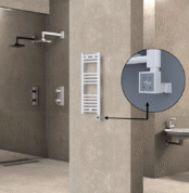 Radiva Haiti Elektrikli Havlupan 300x800 Düz Beyaz Parlak (KTX3 Termostat) 200 Watt