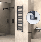 Radiva Haiti Elektrikli Havlupan 400x1500 Düz Antrasit Texture (KTX3 Termostat) 600 Watt