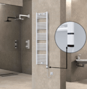 Radiva Haiti Elektrikli Havlupan 400x1500 Düz Beyaz Parlak (OneD On/Off ) Sağ 600 Watt