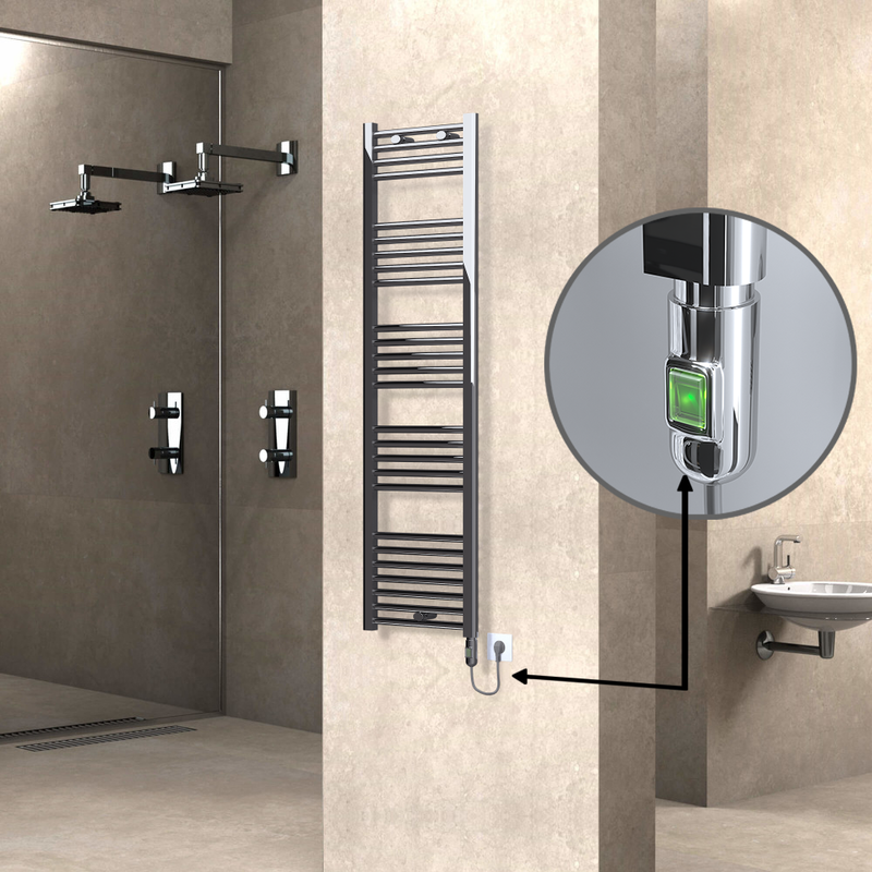 Radiva Haiti Elektrikli Havlupan 400x1500 Düz Krom (On/Off Düğmeli) 300 Watt Radiva Haiti Elektrikli Havlupan 400x1500 Düz Krom (On/Off Düğmeli) 300 Watt