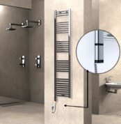 Radiva Haiti Elektrikli Havlupan 400x1800 Düz Krom (OneD On/Off ) Sol 300 Watt