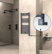 Radiva Haiti Elektrikli Havlupan 500x1000 Düz Antrasit Texture (KTX3 Termostat) 600 Watt