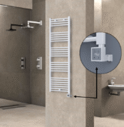 Radiva Haiti Elektrikli Havlupan 500x1500 Düz Beyaz Parlak (KTX3 Termostat) 600 Watt