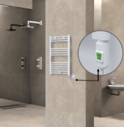 Radiva Haiti Elektrikli Havlupan 500x800 Düz Beyaz Parlak (On/Off Düğmeli) 300 Watt - 1HAI05000800DB1PE1030 - Elektrikli Havlupan