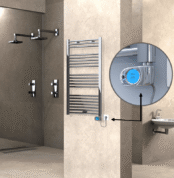 Radiva Haiti Elektrikli Havlupan 600x1100 Düz Krom (Musa Termostat) 300 Watt