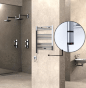 Radiva Haiti Elektrikli Havlupan 600x700 Düz Krom (OneD On/Off ) Sol 200 Watt