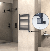 Radiva Haiti Elektrikli Havlupan 600x800 Düz Antrasit Texture (KTX3 Termostat) 300 Watt