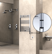 Radiva Haiti Elektrikli Havlupan 600x800 Düz Krom (OneD On/Off ) Sağ 300 Watt