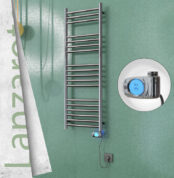 Radiva Lanzarote Elektrikli Havlupan 400x1200 Ayna P. (Musa Termostat) 300 Watt - 1LAN04001200P2PE3030 - Elektrikli Havlupan