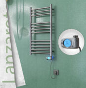 Radiva Lanzarote Elektrikli Havlupan 400x800 Ayna P. (Musa Termostat) 200 W - 1LAN04000800P2PE3020 - Elektrikli Havlupan