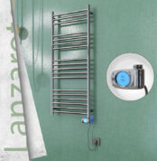 Radiva Lanzarote Elektrikli Havlupan 500x1200 Ayna P. (Musa Termostat) 300 W - 1LAN05001200P2PE3030 - Elektrikli Havlupan