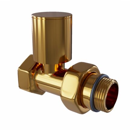 Radiva Radyatör Vanası 1/2'' Altın Renkli Düz (Metal Volanlı) - 5BORSDZPP00K2P - Havlupan ve Radyatör Vanaları