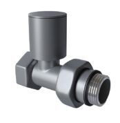 Radiva Radyatör Vanası 1/2'' Antrasit Düz (Metal Volanlı) - 5BORSDZPP00B2T - Havlupan ve Radyatör Vanaları