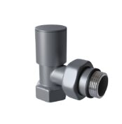 Radiva Radyatör Vanası 1/2'' Antrasit Köşe (Metal Volanlı) - 5BORSKSPP00B2T - Havlupan ve Radyatör Vanaları