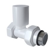 Radiva Radyatör Vanası 1/2'' Beyaz Düz (Metal Volanlı) - 5BORSDZPP00B1P - Havlupan ve Radyatör Vanaları