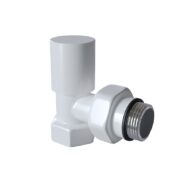 Radiva Radyatör Vanası 1/2'' Beyaz Köşe (Metal Volanlı)