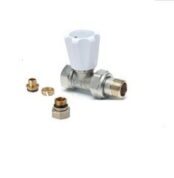 Radiva Radyatör Vanası 1/2'' Düz Pex (16*2mm Boru Bağl. Rakorlu) - 5GUNSDZPX16B1P - Havlupan ve Radyatör Vanaları
