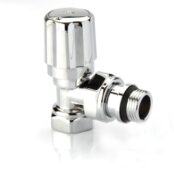 Radiva Radyatör Vanası 1/2'' Krom Köşe (Plastik Volanlı)