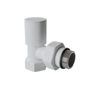 Radiva Radyatör Vanası 1/2'' Pütürlü Beyaz Köşe (Metal Volanlı)