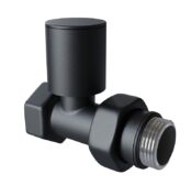 Radiva Radyatör Vanası 1/2'' Pütürlü Siyah Düz (Metal Volanlı) - 5BORSDZPP00B3T - Havlupan ve Radyatör Vanaları