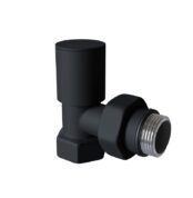 Radiva Radyatör Vanası 1/2'' Siyah Köşe (Metal Volanlı) - 5BORSKSPP00B3M - Havlupan ve Radyatör Vanaları