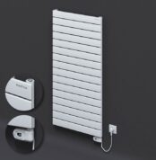 Radiva Tip 10H Elektrikli Çelik Dekoratif Radyatör 1180x600 Beyaz (Thesis Termostat) 900W
