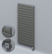 Radiva Tip 10H Elektrikli Çelik Dekoratif Radyatör 1180x600 Antrasit (KTX3 Termostat) 1000W - 210H11800600B2TE7100 - Elektrikli Radyatör