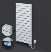 Radiva Tip 20H Elektrikli Çelik Dekoratif Radyatör 1180x600 Beyaz (Musa Termostat) 1200W - 220H11800600B1PE3120 - Elektrikli Radyatör