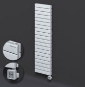 Radiva Tip 20H Elektrikli Çelik Dekoratif Radyatör 1476x400 Beyaz (KTX3 Termostat) 1000W - 220H14760400B1PE7100 - Elektrikli Radyatör