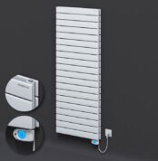 Radiva Tip 20H Elektrikli Çelik Dekoratif Radyatör 1476x600 Beyaz (Musa Termostat) 1500W - 220H14760600B1PE3150 - Elektrikli Radyatör