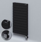 Radiva Tip 20H Elektrikli Çelik Dekoratif Radyatör 884x500 Siyah (KTX3 Termostat) 1000W - 220H08840500B3ME7100 - Elektrikli Radyatör