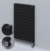 Radiva Tip 20H Elektrikli Çelik Dekoratif Radyatör 884x600 Siyah (KTX3 Termostat) 1000W - 220H08840600B3ME7100 - Elektrikli Radyatör