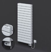 Radiva Tip 21H Elektrikli Çelik Dekoratif Radyatör 1180x500 Beyaz (Thesis Termostat) 900W - 221H11800500B1PE2090 - Elektrikli Radyatör