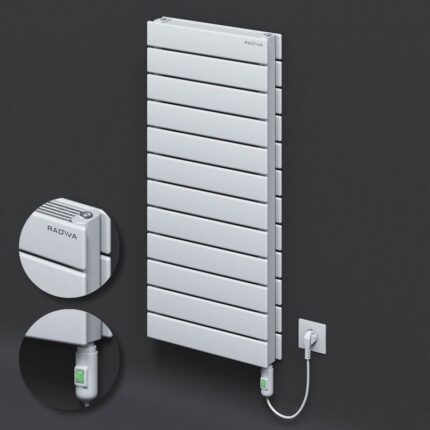 Radiva Tip 21H Elektrikli Çelik Dekoratif Radyatör 884x400 Beyaz (On/Off Düğmeli) 900W - 221H08840400B1PE1090 - Elektrikli Radyatör
